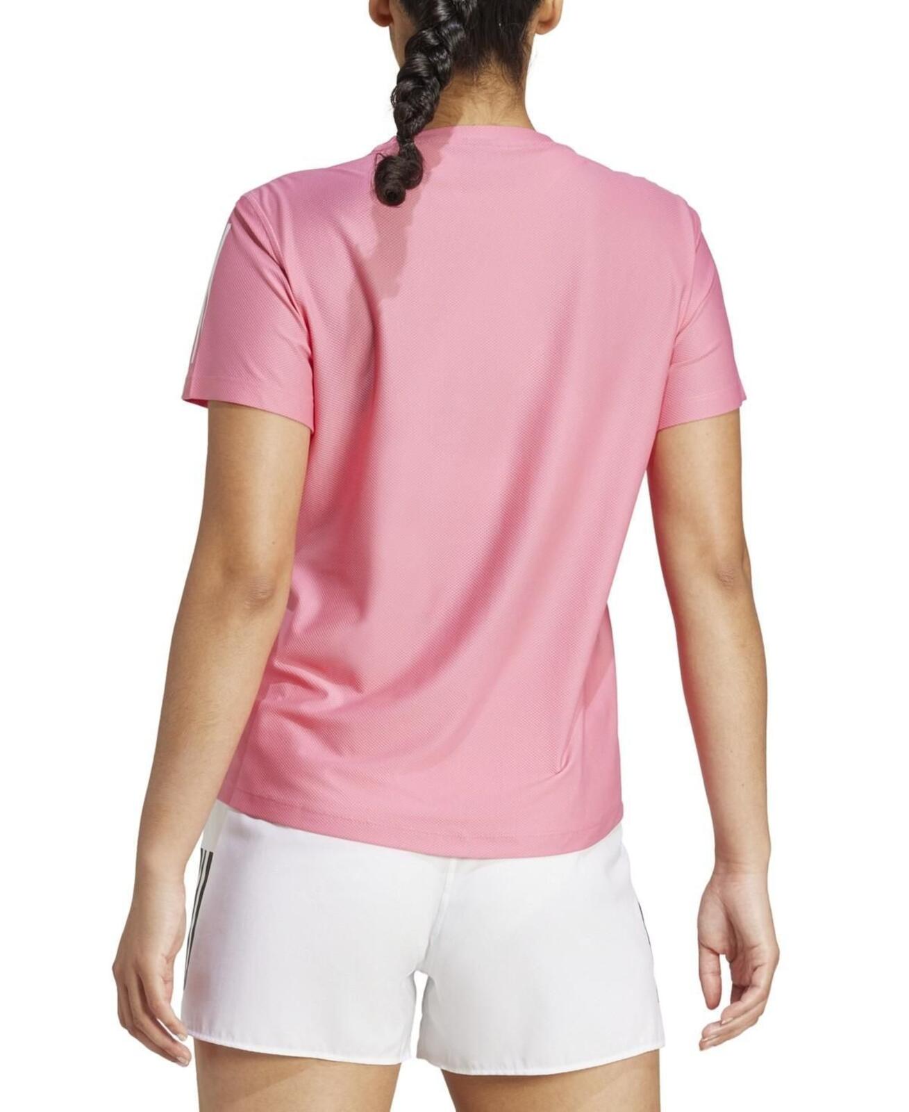 Adidas Women's Own the Run Short-Sleeve Running Tee - Pink Fusion