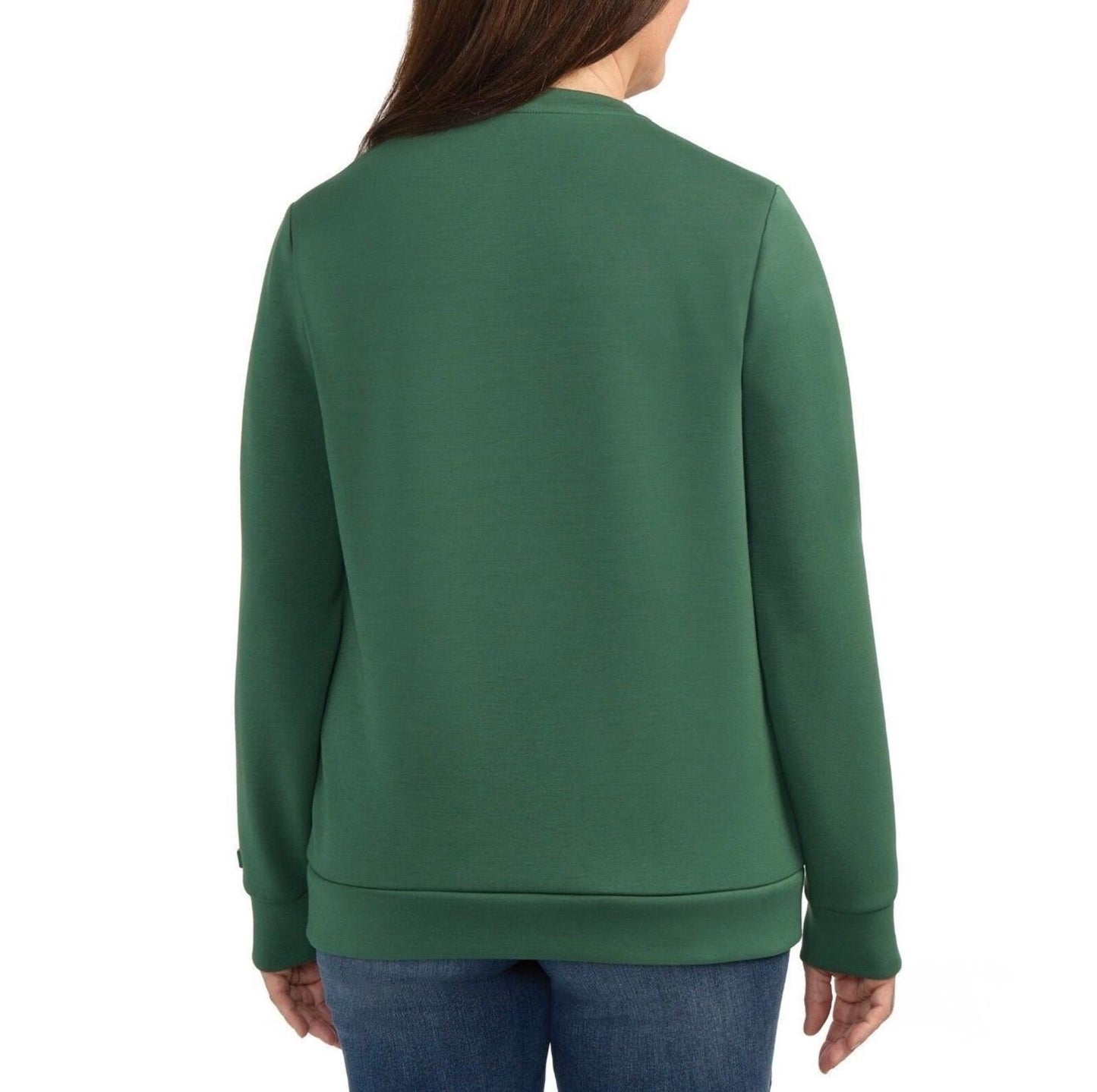 Hunter - Embossed Crew Neck Sweatshirt Scuba - Green