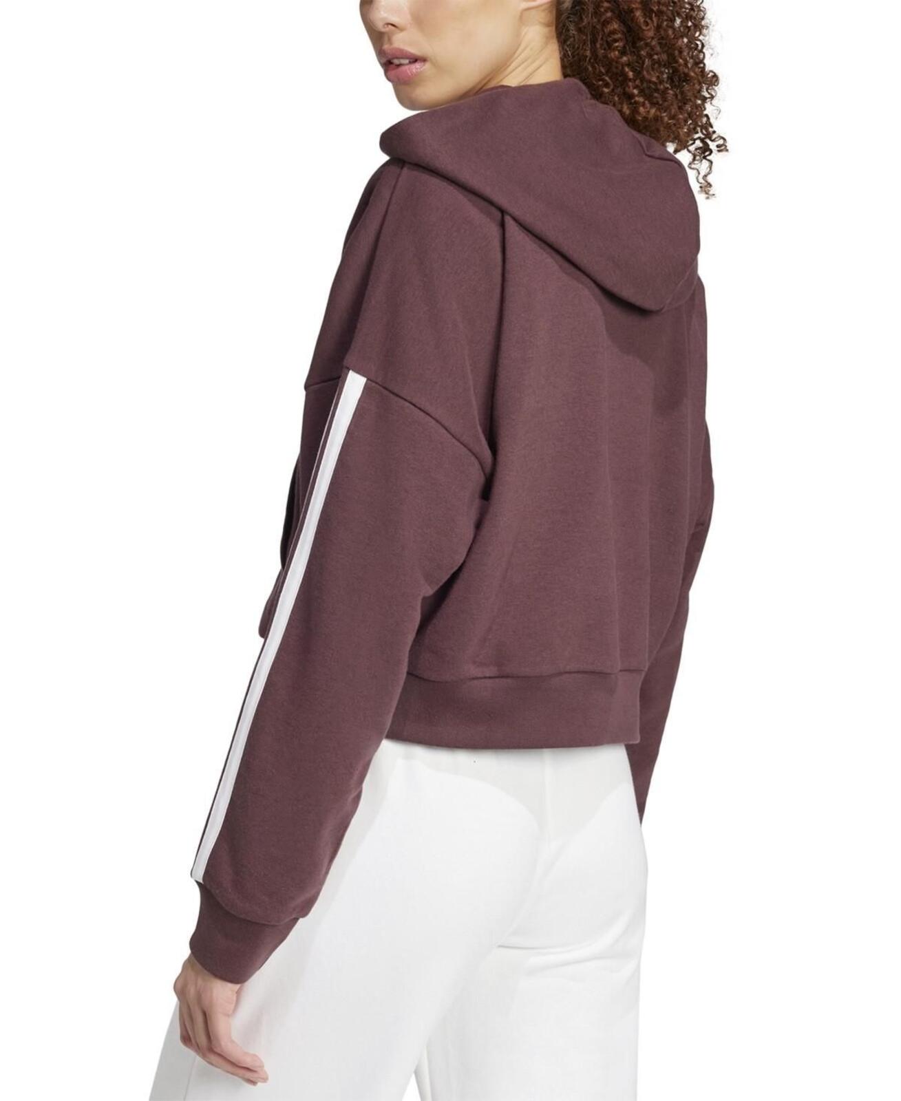 Adidas Women's the Essentials Relaxed Hooded Track Jacket - Auror Ruby