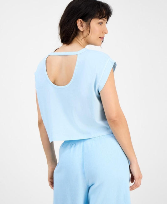 ID Ideology Women's Cotton Solid-Color Washed Sleeveless Top - Silent Breeze