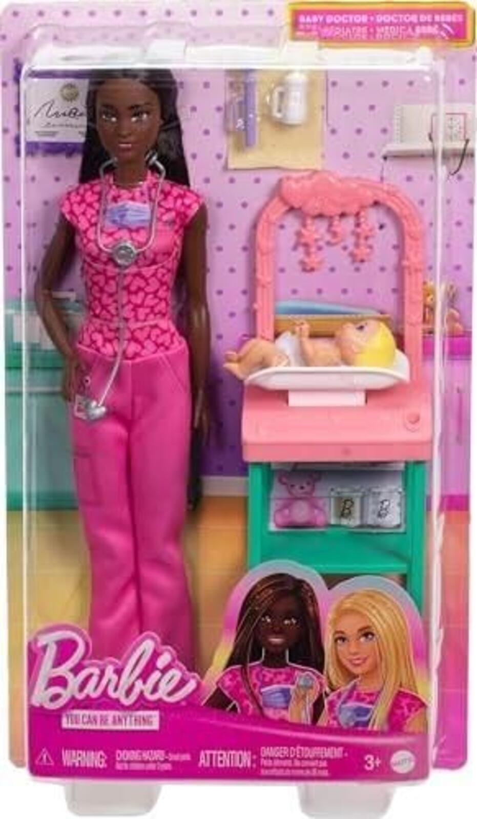 Barbie Baby Doctor Doll - You Can be Anything - with Brunette Fashion 9.5" Doll