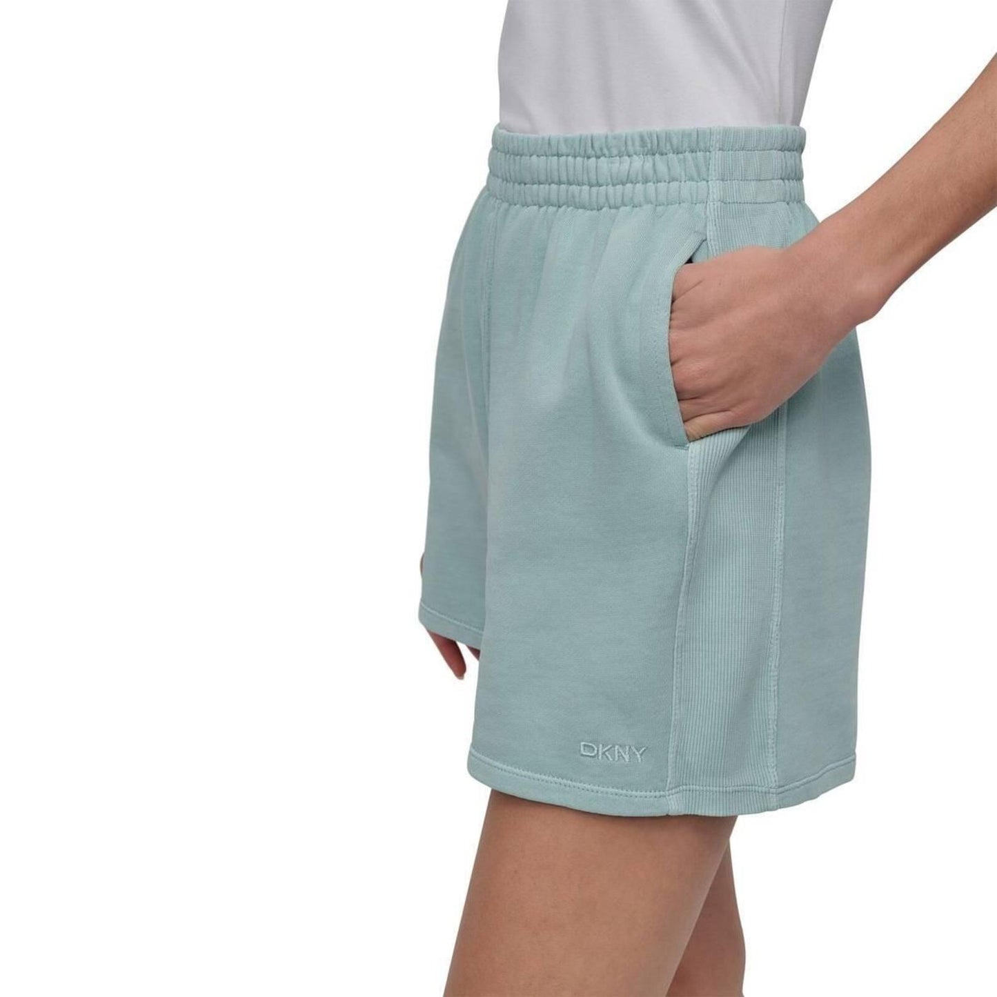 Dkny Women's Stretch Cotton Shorts - Mineral Green - Size S