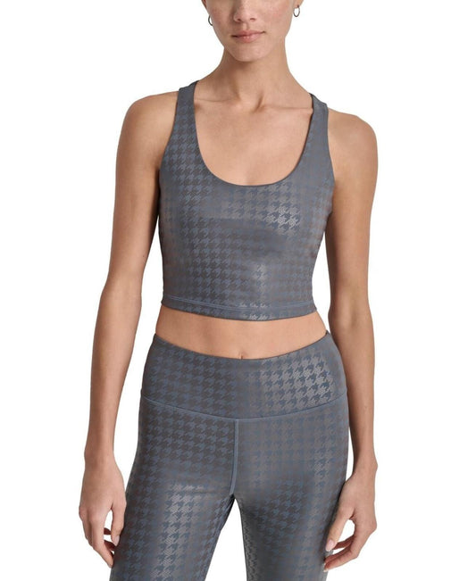 Dkny Sport Women's Cropped Racerback Tank Top - Turbulence