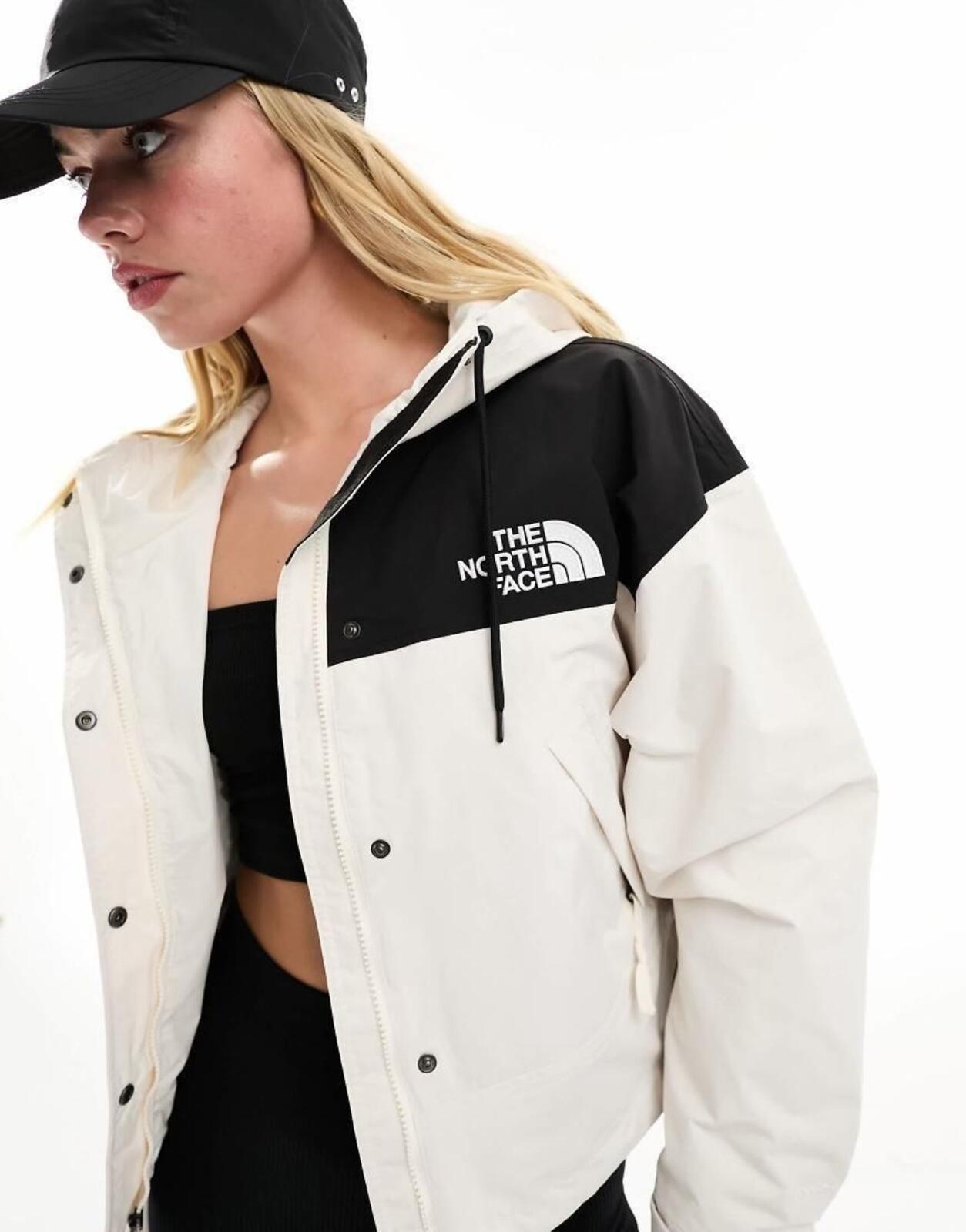 The North Face Reign on Waterproof Jacket in Off White