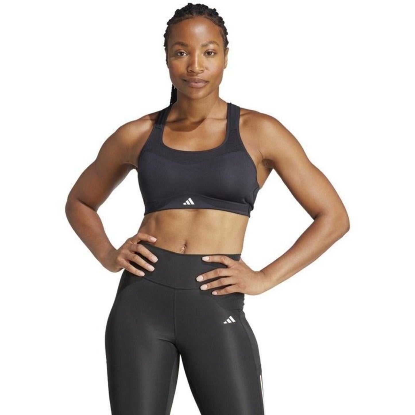 Adidas Women's TLRDIM High Support Sports Bra Black, Large C/D Cup