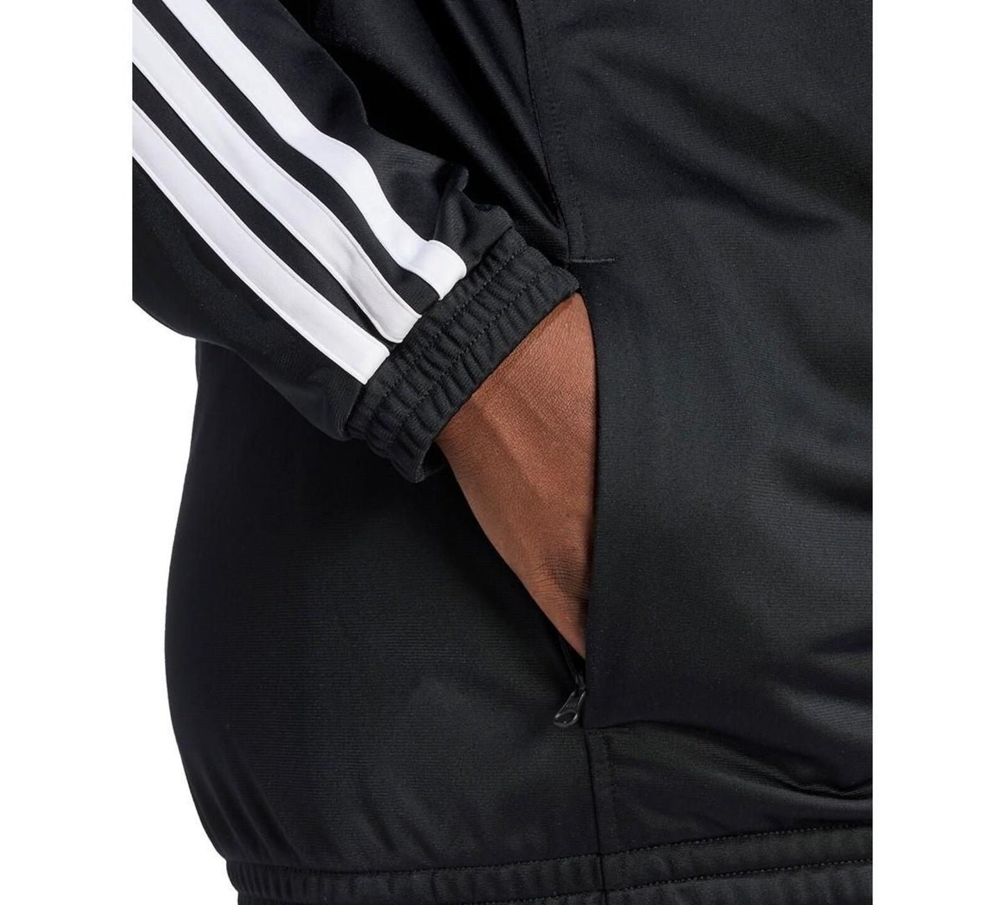 adidas Womens Multi Sprt Track Zip Up - 3 Stripe - Black/White 2XL