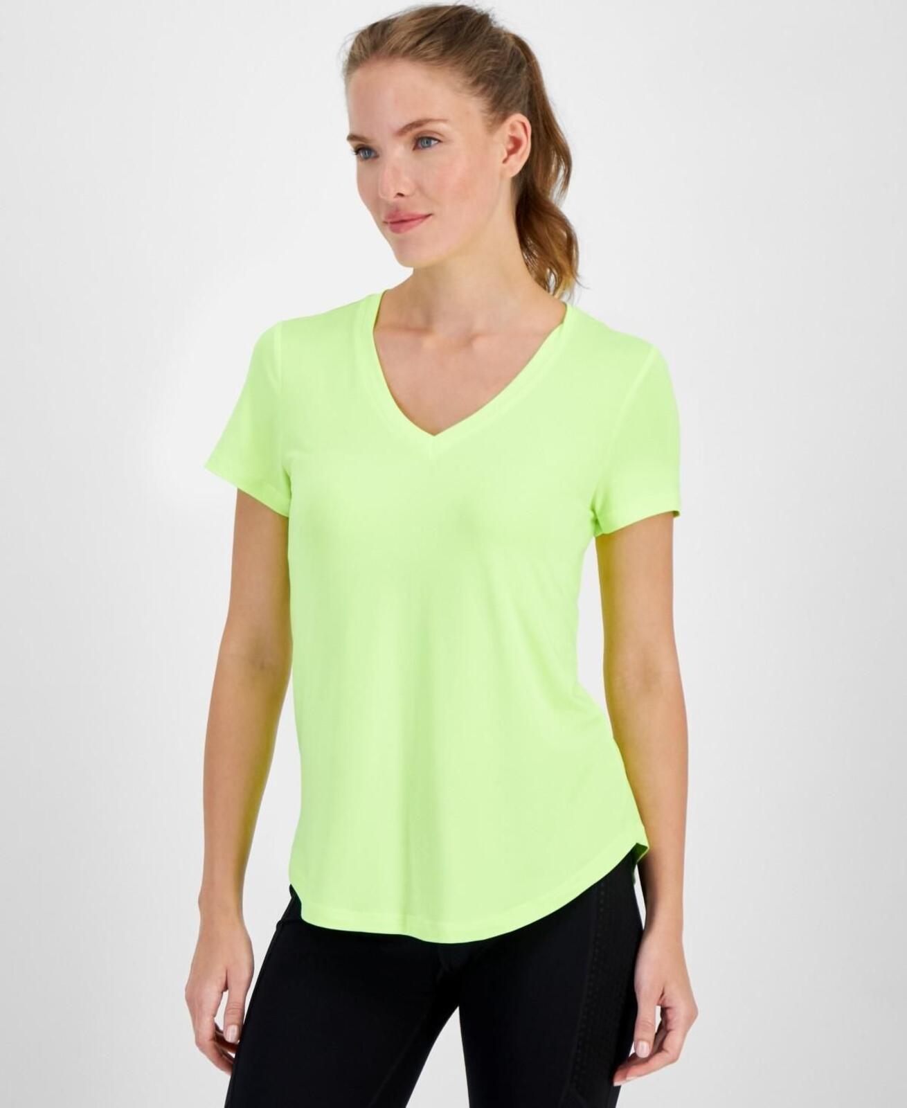 ID Ideology Plus Size Curved-Hem V-Neck Top - Sunny Daze