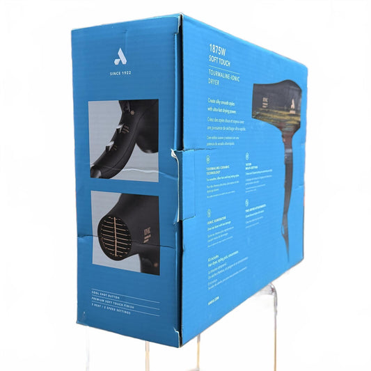 Andis Pro Dry Soft Grip Tourmaline Ionic Ceramic 1875W Hair Dryer - Black