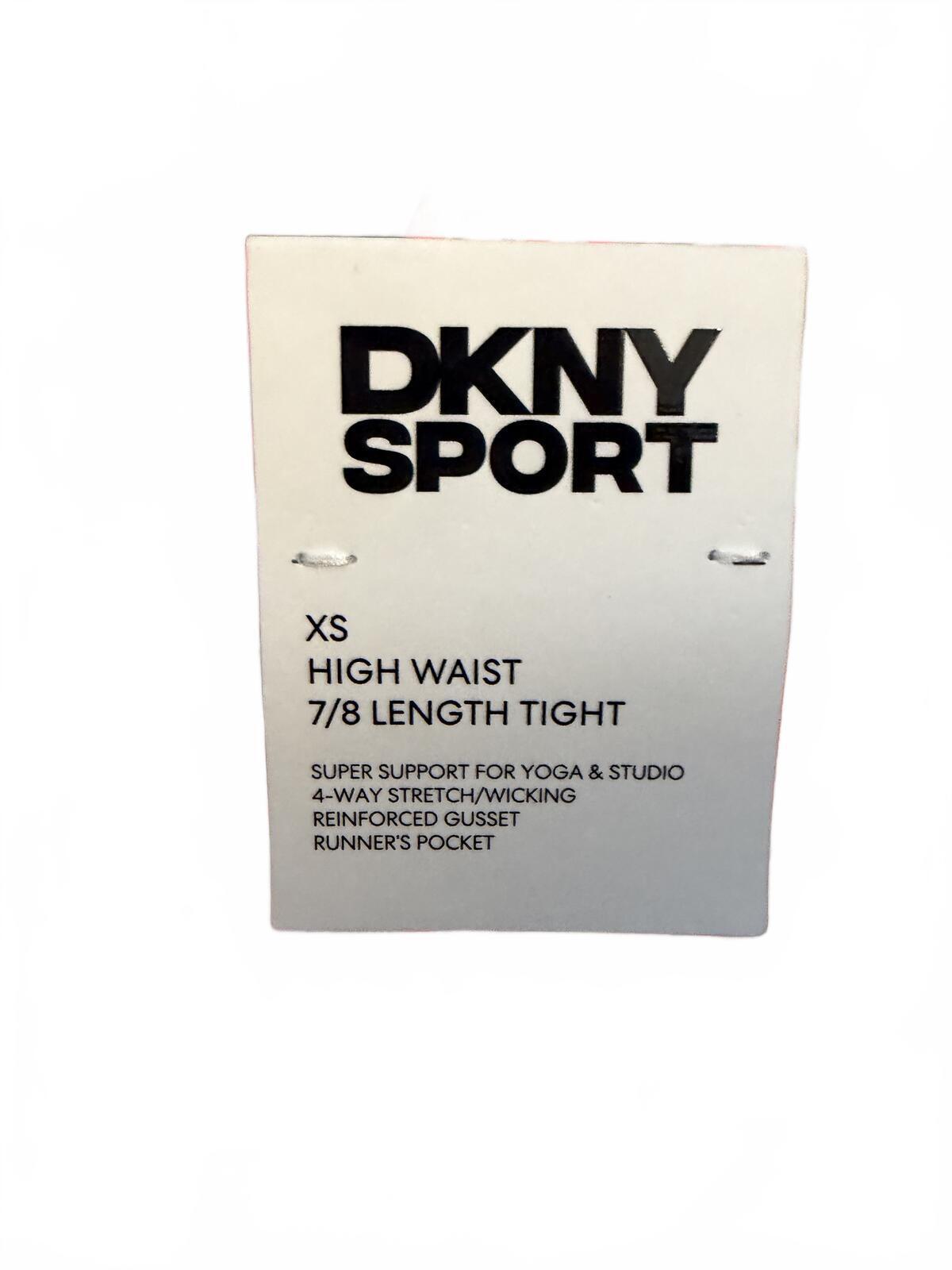 DKNY Sport Printed Interlock High-Waist 7/8 Fitness Leggings.