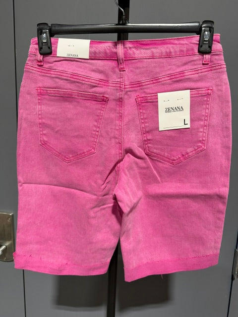 Zenana Fuchsia Jean Short - DMP-1892Y