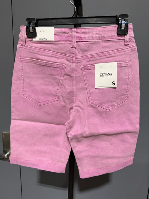 Zenana Bermuda Jean Short - Mauve - DMP-1892Y