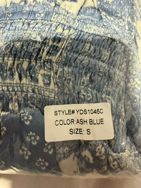 Women's Dress - Ash Blue Print - Small