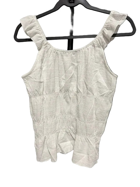 Heyson - Sleeveless Blouse with Ruffles - Off White - S, M, L