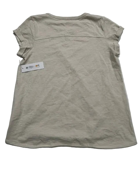 Dkny Sport Women's V-Inset Roll-Sleeve T-Shirt - Light City Khaki - S