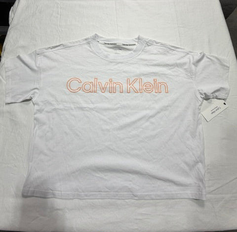 Calvin Klein Performance Puff Outline Logo Tee - Grey