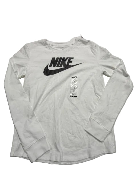 Nike Women's Sportswear Essentials Long-Sleeve Logo T-Shirt - White -XS