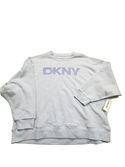 Dkny Sport Women's Velvet-Logo Sweatshirt - Rain - L