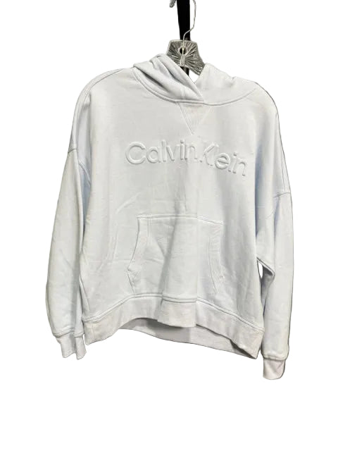 Calvin Klein Women's Fleece Embossed Logo Pullover Hoodie - Spray M