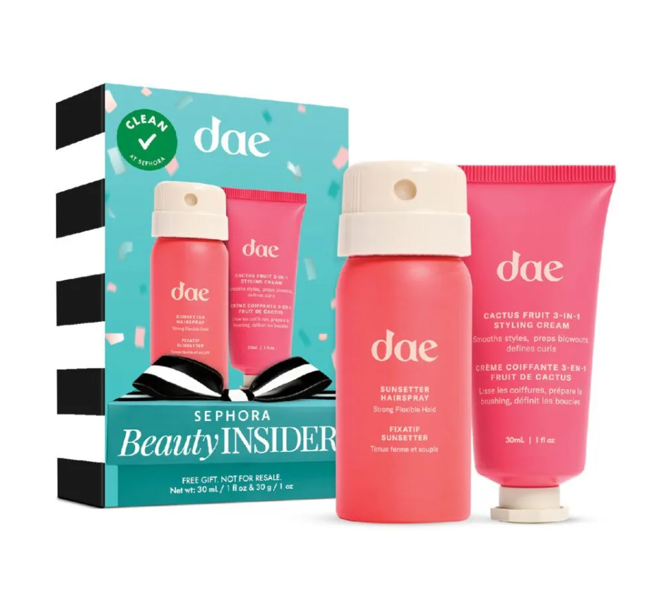 DAE Sephora Beauty Insider Mini Try Me Set - Sunsetter Hairspray and Cactus Fruit 3in1 Styling Cream