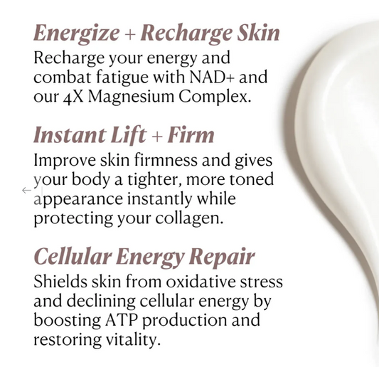 Nakery SkinRecovery Energize + Repair Body Cream w/ NAD and Magnesium PCA 8.4oz