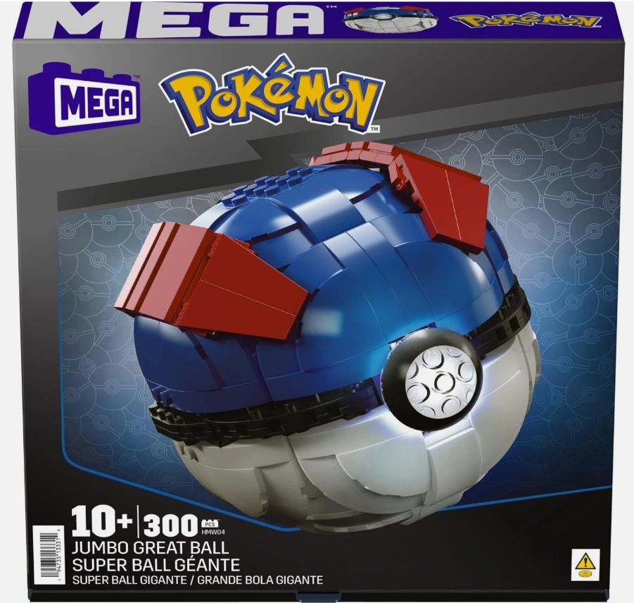 MEGA Pokemon Buildable Jumbo Great Ball with Lights