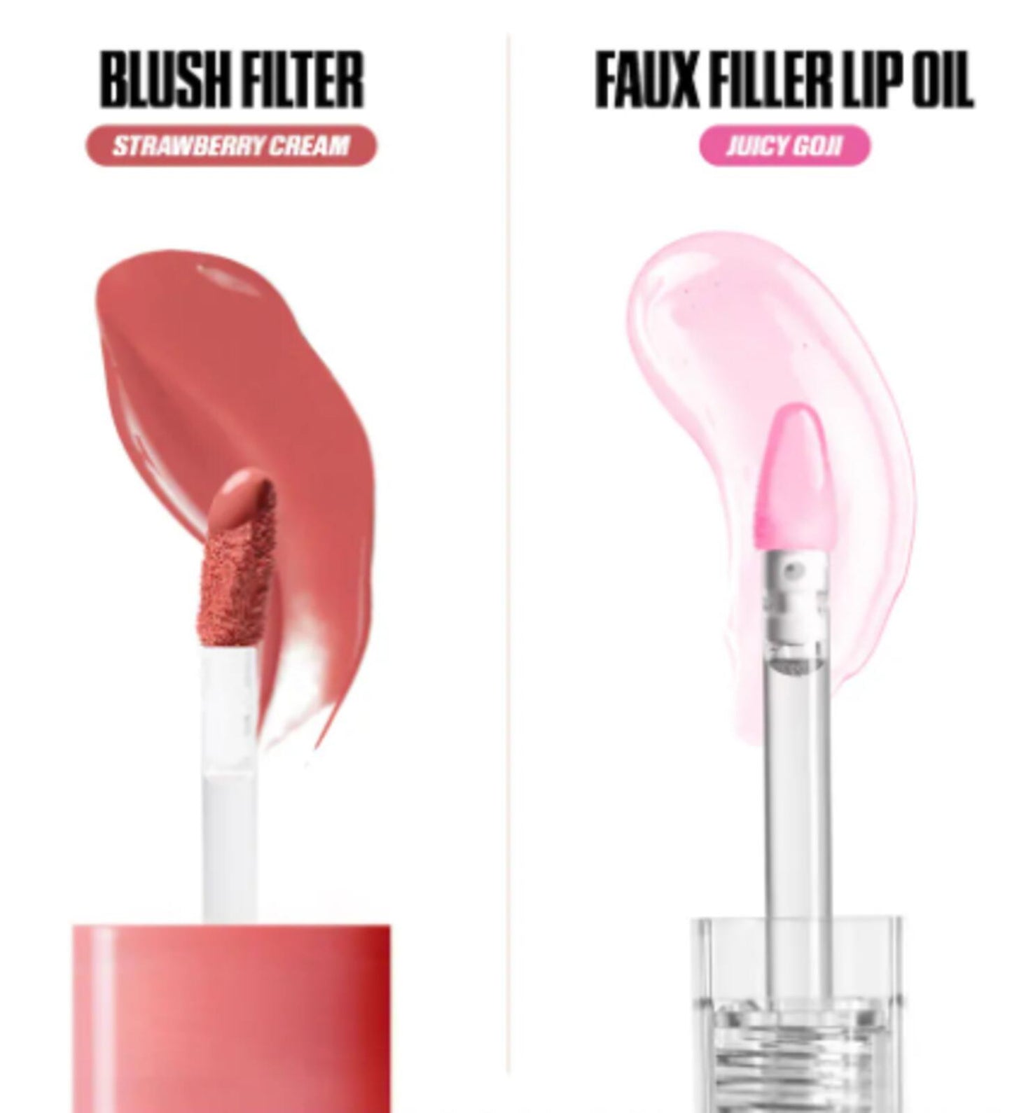 Huda Beauty Cheek & Lip Duo - Berries and Cream Liquid Blush and Lip Gloss Set