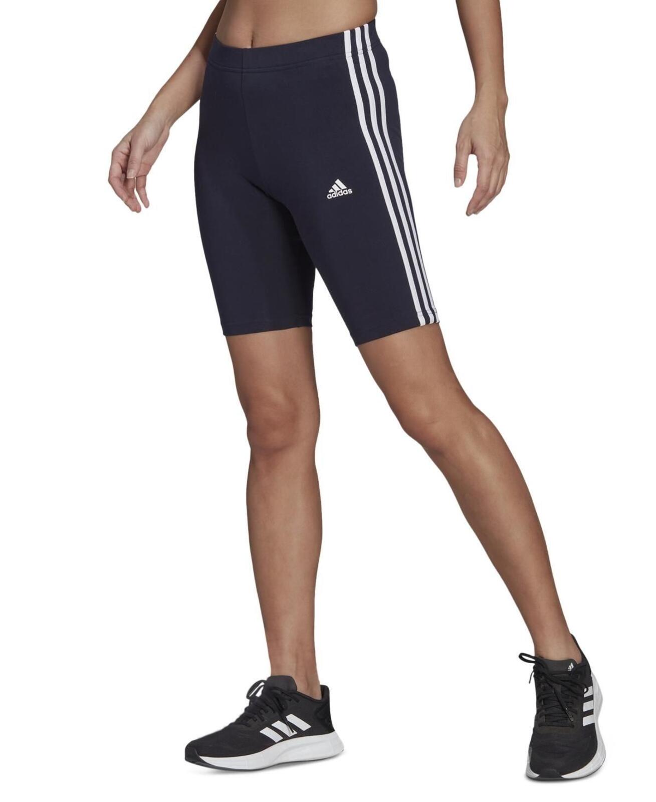 Adidas Women's 3-Stripe Bike Shorts - Legend Ink/white - XL