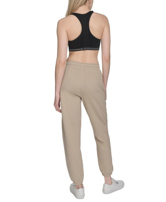 Calvin Klein Performance Women's High-Waist Fleece Pants - White Pepper