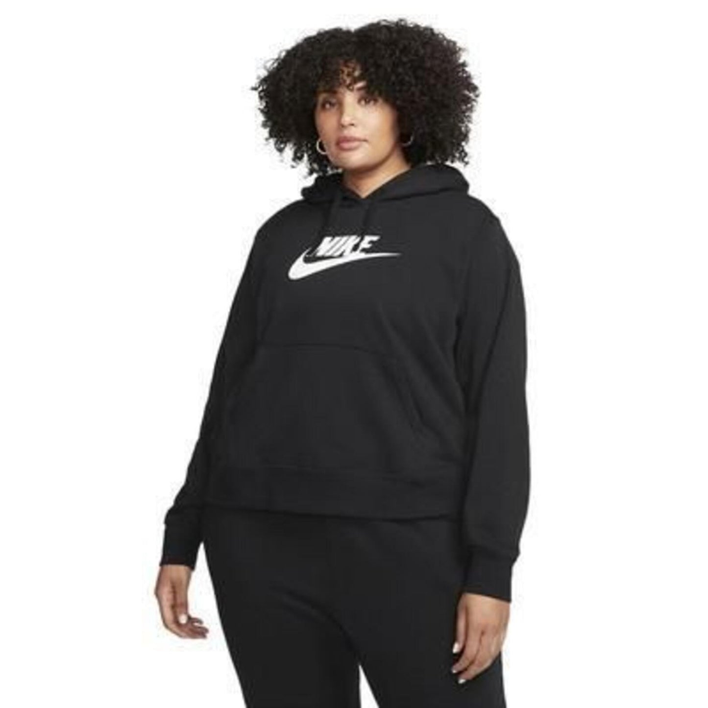 Nike Sportswear Club Fleece Women Logo Pullover Hoodie XXXL Black