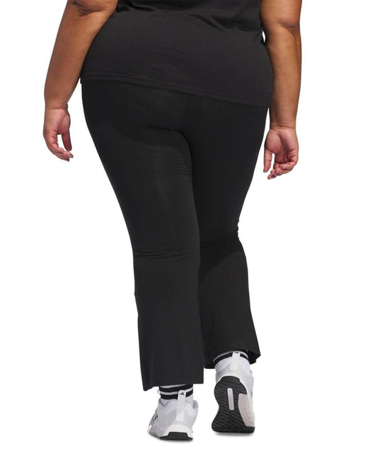 Adidas Plus Size Small Logo Flare Pants - Black