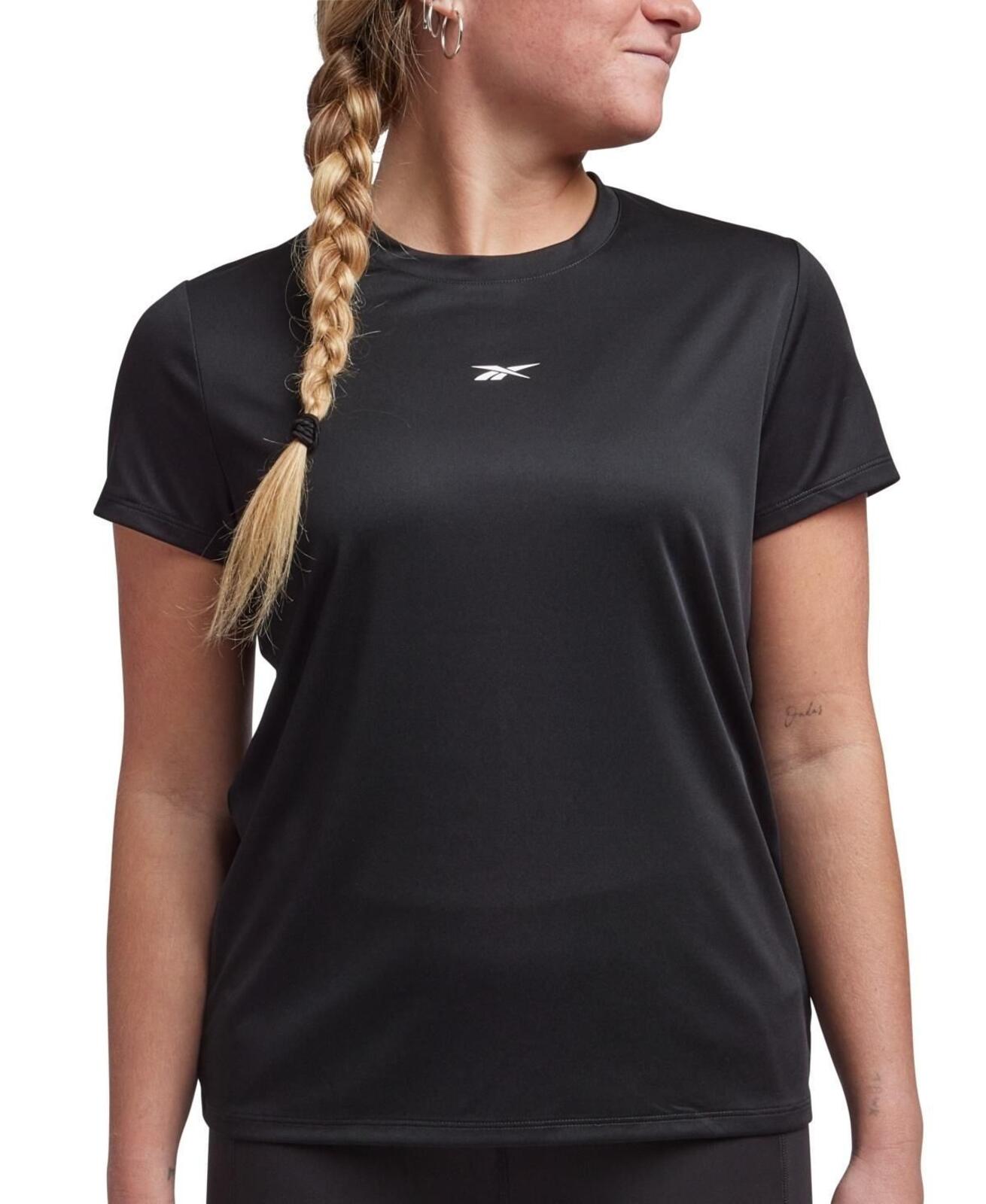 Reebok Women's Active Identity Performance Logo Tech T-Shirt - Black