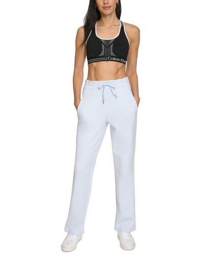 Calvin Klein Women's Fleece High-Waist Angled-Pocket Sweatpants - Spray