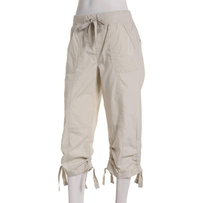 Calvin Klein Women's Convertible Cargo Capri Pants - Porcini
