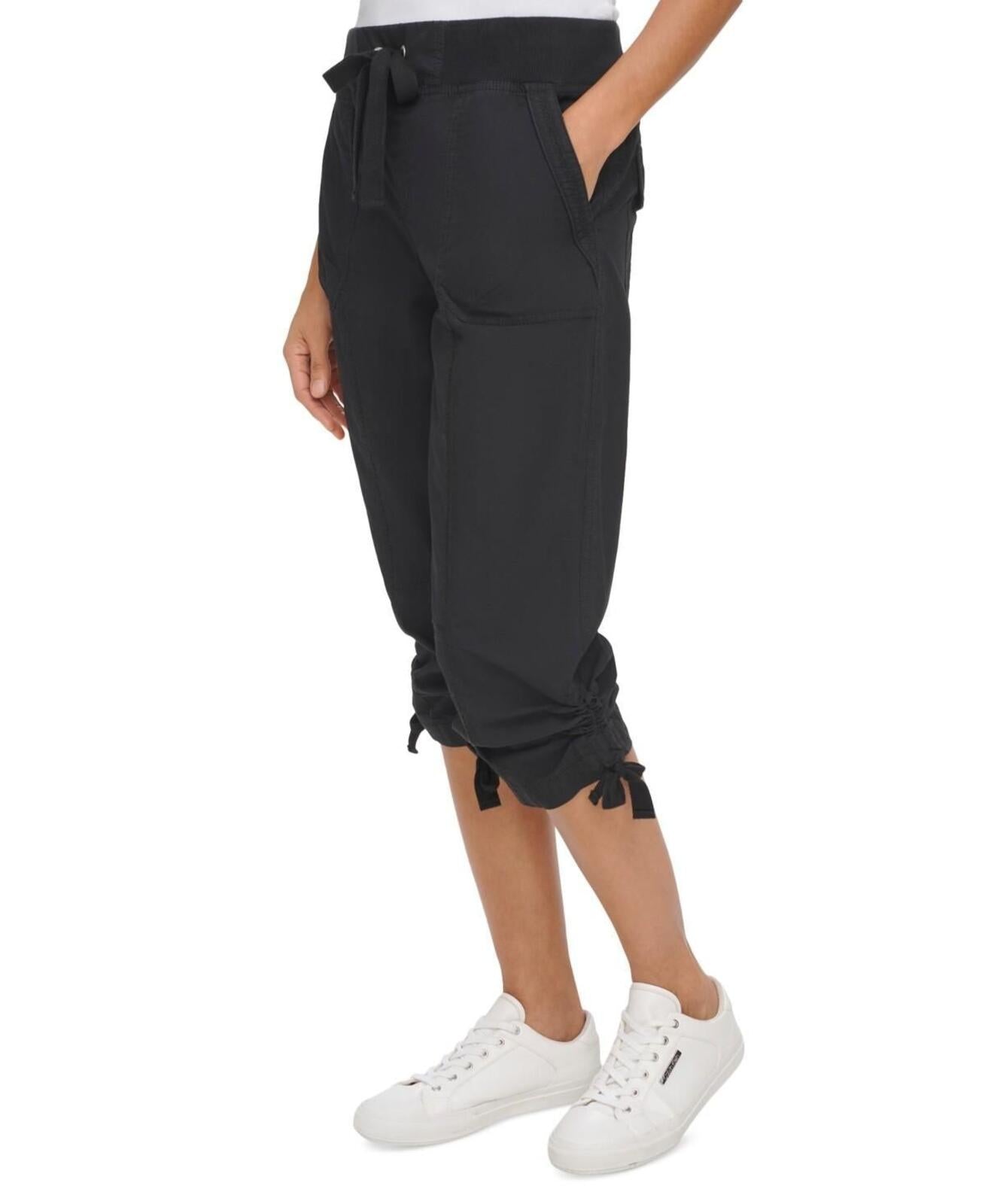 Calvin Klein Women's Convertible Cargo Capri Pants - Black