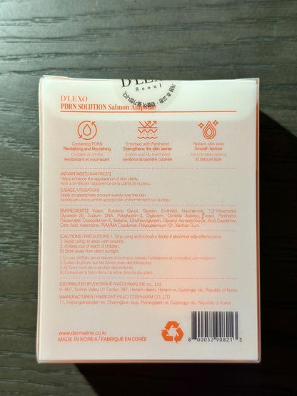 DERMALINE D'LEXO Salmon PDRN Ampoule 35 Ml / 1.18 Fl.oz Brand New Sealed