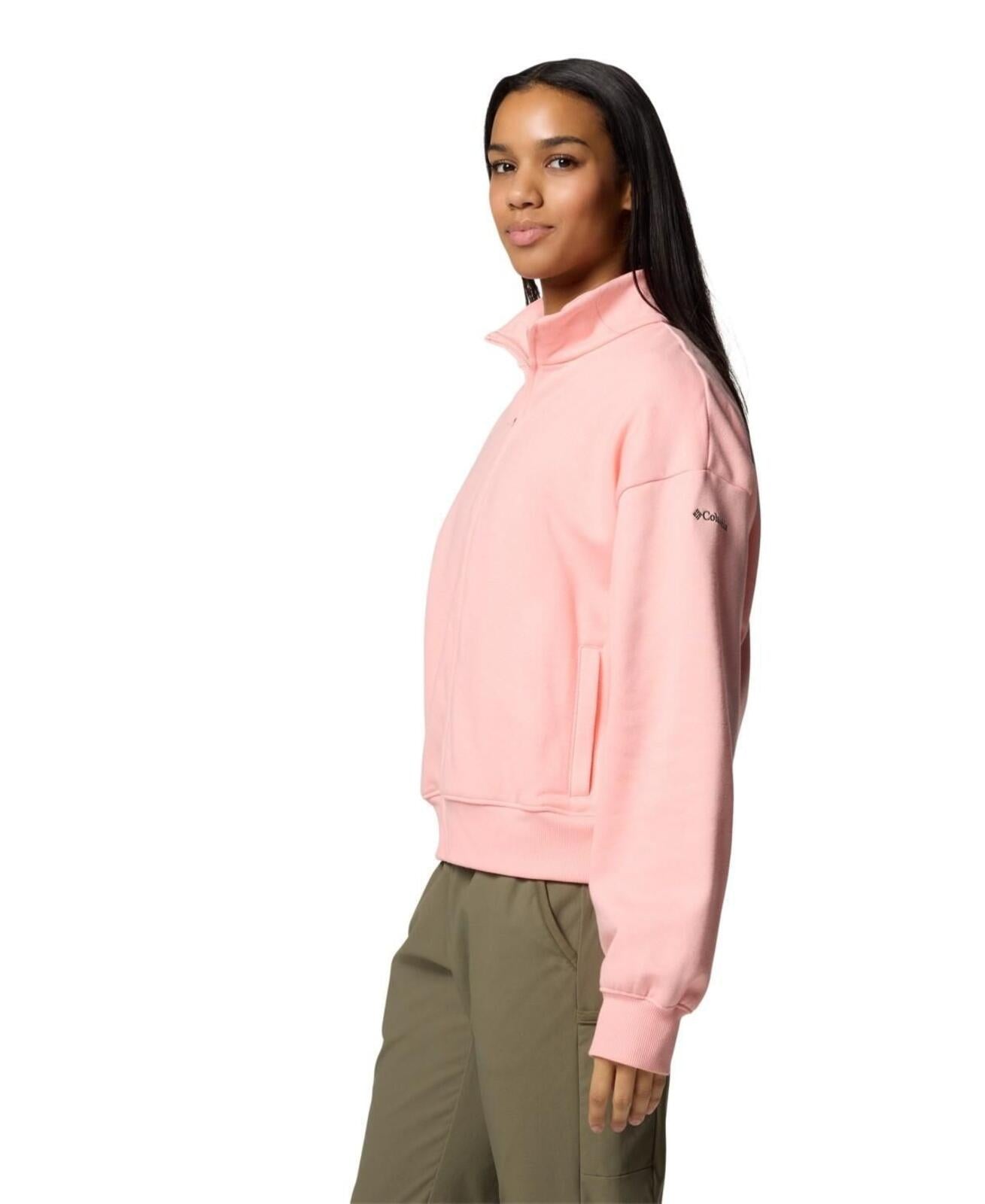 Columbia Women's Aldermore Full Zip Fleece Top - Pink Sand
