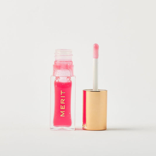 MERIT Shade Slick Hydrating Tinted Lip Oil Les Deux 0.23 Oz / 7 Ml