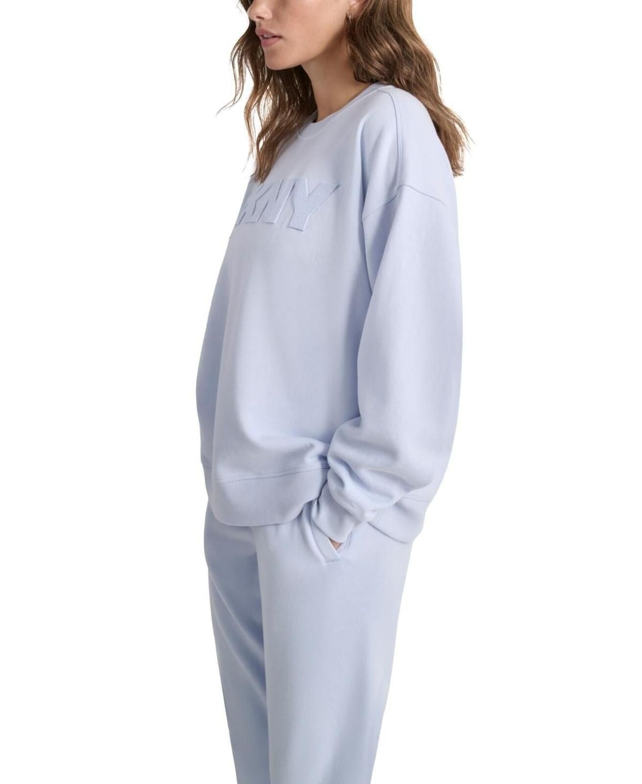 Dkny Sport Women's Velvet-Logo Sweatshirt - Rain