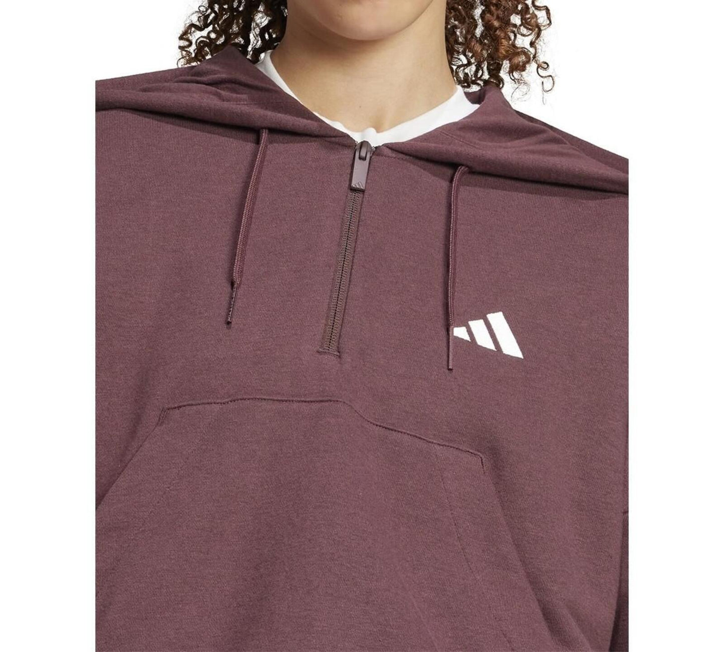 Adidas Women's the Essentials Relaxed Hooded Track Jacket - Auror Ruby