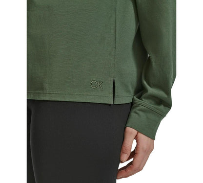 Calvin Klein Performance Women's Long-Sleeve Crewneck T-Shirt - Thyme