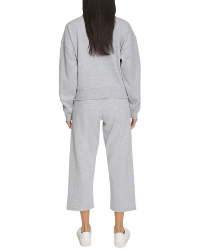 Calvin Klein Women's Cropped Drawstring-Waist Pants - Pearl Grey Heather