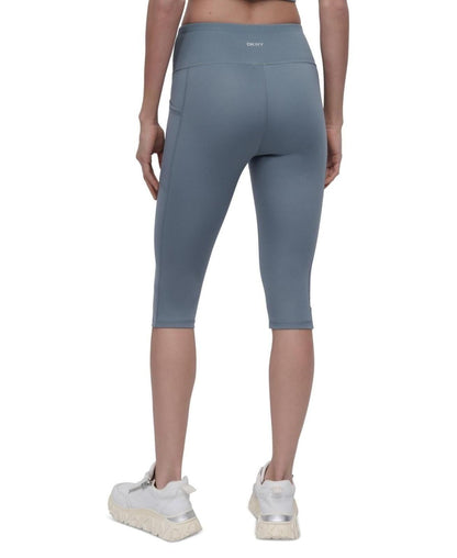 DKNY Sport Womens Capri Leggings Pant, Ash Blue - S