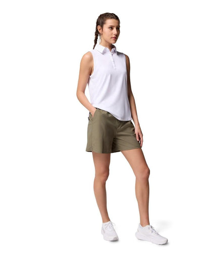 Columbia Women's Cedar Coast Sleeveless Polo Top - White