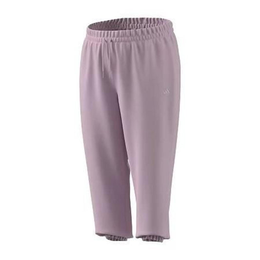 Adidas Plus Size Essentials Full-Length Drawstring Joggers - Clpink/whi