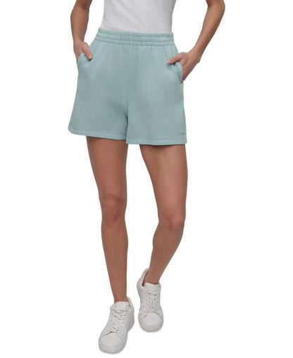 Dkny Women's Stretch Cotton Shorts - Mineral Green - Size XS