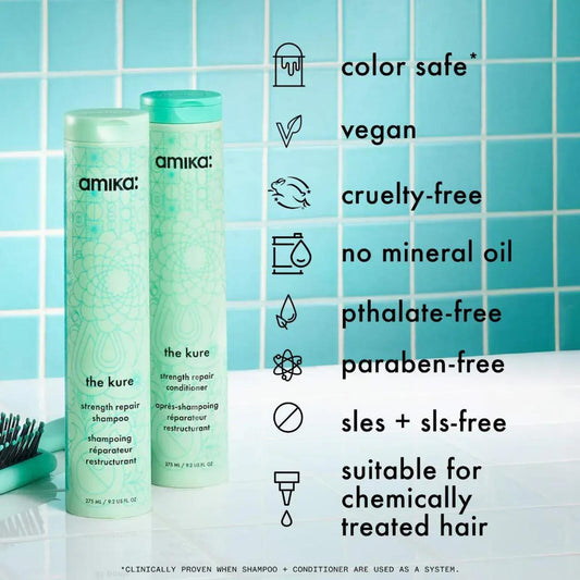 Amika The Kure Strength Repair Shampoo - 9.2oz