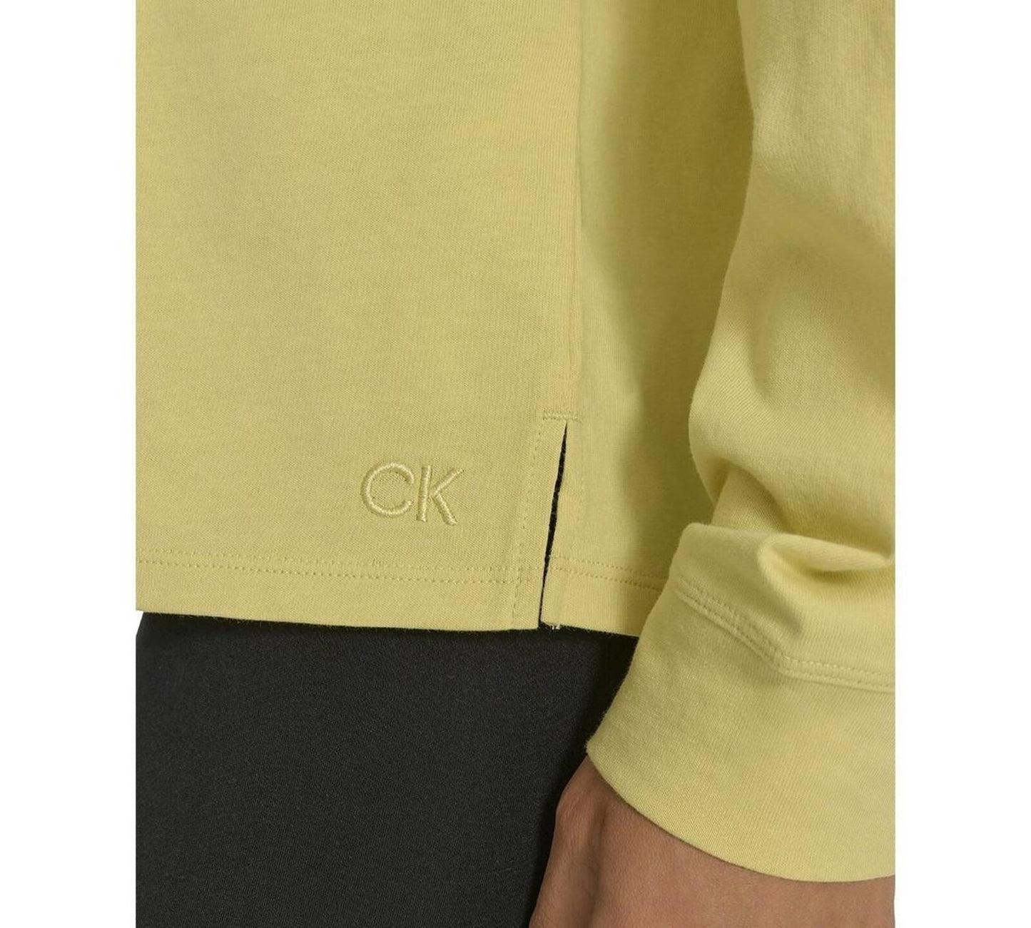 Calvin Klein Performance Women's Long-Sleeve Crewneck T-Shirt - Muted Lime