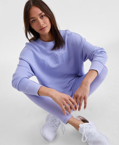 ID Ideology Women's Fitness Crewneck Knit Sweatshirt - Thistle Down