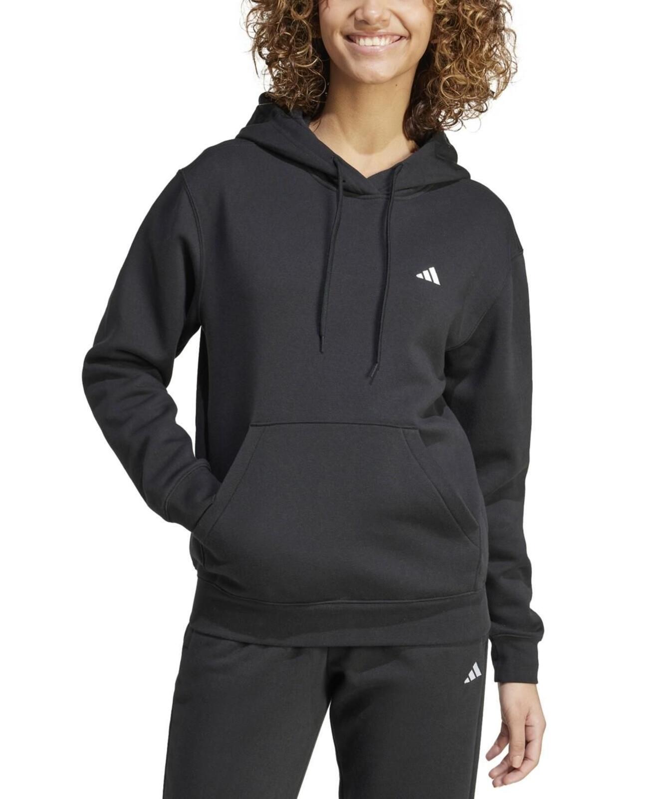 Adidas Women's Logo Feel Cozy Fleece Hoodie - Black - XS
