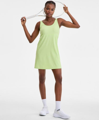ID Ideology Women's Performance Ribbed Sleeveless Dress - Acid Lime